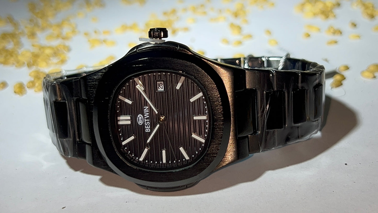 BESTWIN Full Black Stainless Steel Watch – Sleek. Bold. Timeless.
