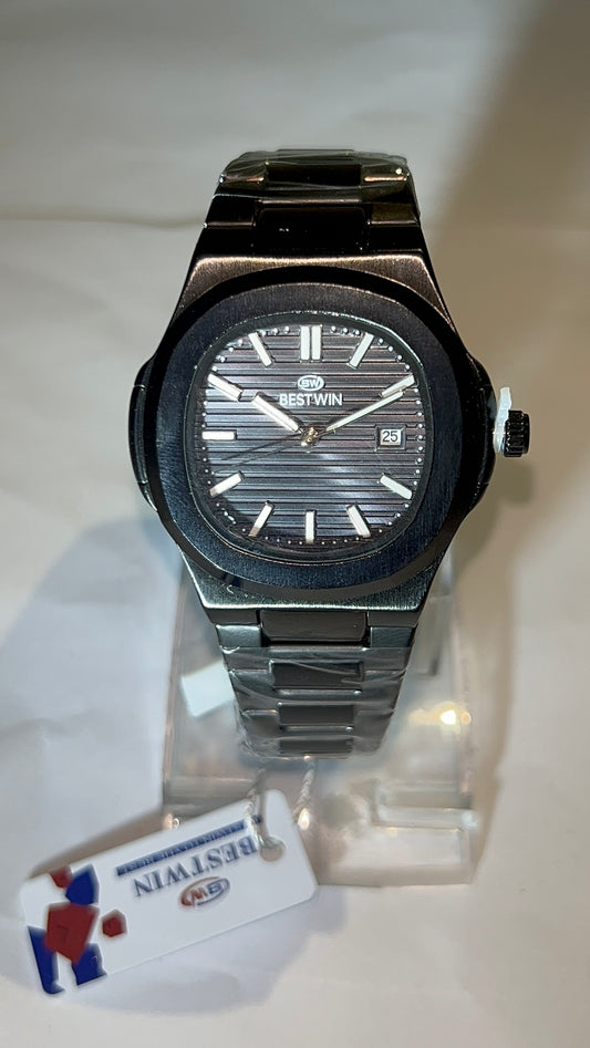 BESTWIN Full Black Stainless Steel Watch – Sleek. Bold. Timeless.