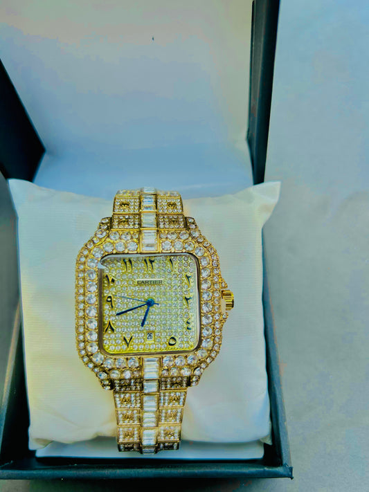 Cartier Iced-Tone Luxury Watch